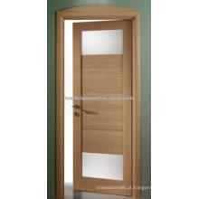 Portas de balanço de madeira de acabamento carvalho com 2 vidro fosco Lite (S19-09)